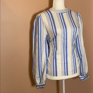 Very J Striped Long Sleeve Blouse